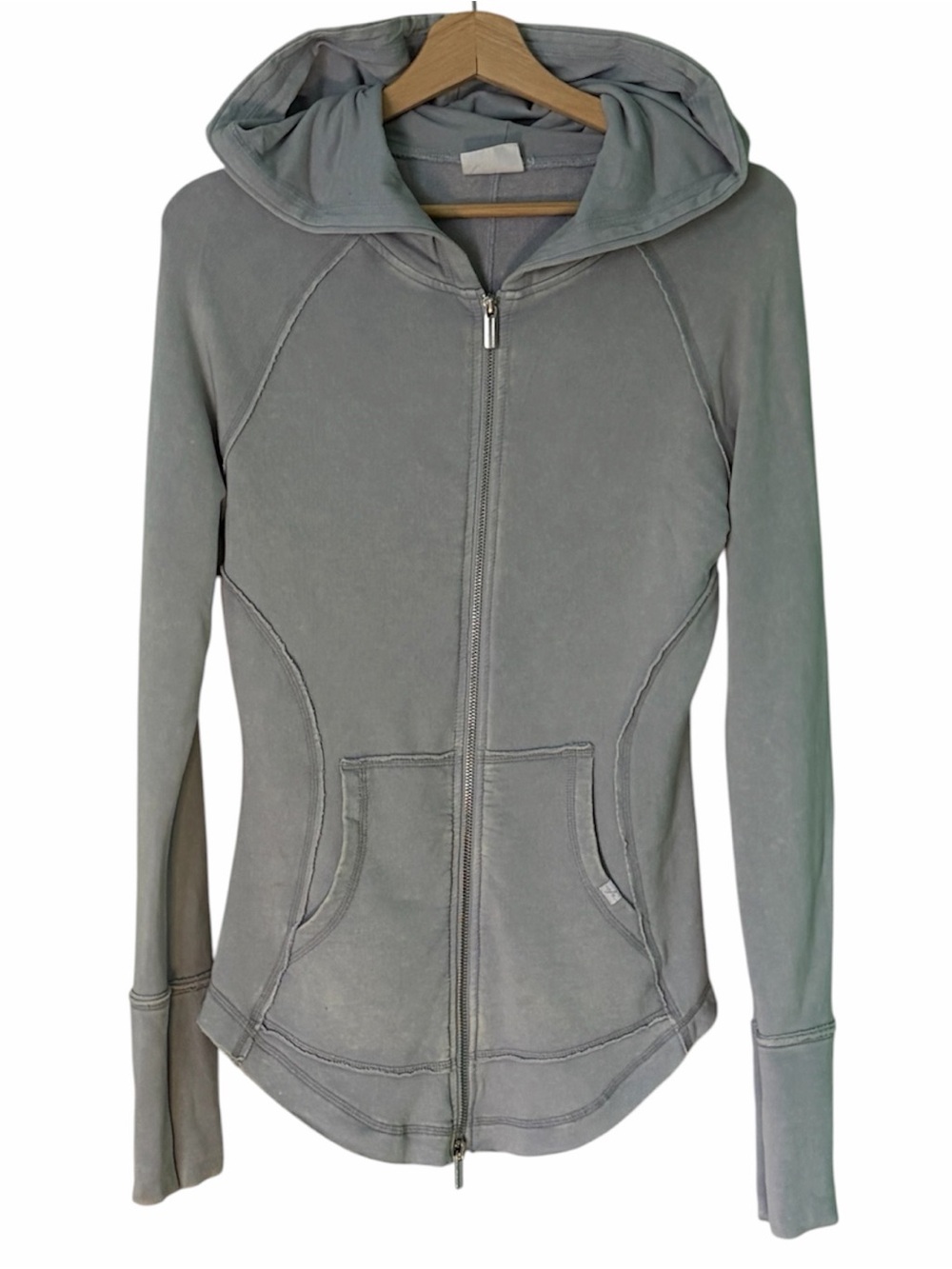 Women's Gray/Blue Fitted Hoodie